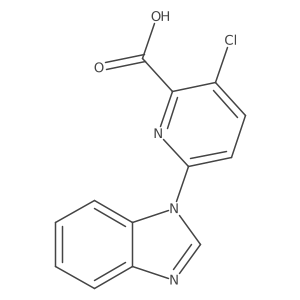 6-(1H-1,3-benzodiazol-1-yl)-3-chloropyridine-2-carboxylic acid Structure