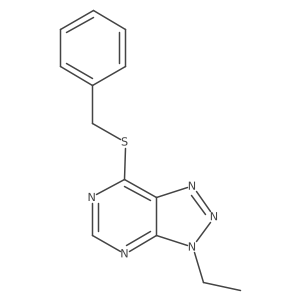 7-(benzylthio)-3-ethyl-3H-[1,2,3]triazolo[4,5-d]pyrimidine结构式