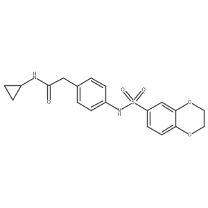 N-cyclopropyl-2-[4-(2,3-dihydro-1,4-benzodioxine-6-sulfonamido)phenyl]acetamide Structure