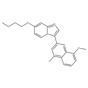 4-Iodo-8-methoxy-2-(7-(2-methoxyethoxy)imidazo[1,2-a]pyridin-3-yl)quinoline Structure