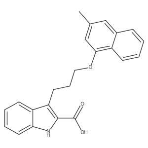 3-[3-[(3-Methyl-1-naphthalenyl)oxy]propyl]-1h-indole-2-carboxylic acid Structure