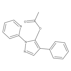 1H-Pyrazol-5-ol, 4-phenyl-1-(2-pyridinyl)-, 5-acetate结构式