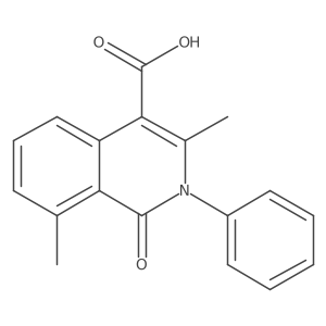 3,8-Dimethyl-1-oxo-2-phenyl-1,2-dihydro-isoquinoline-4-carboxylic acid结构式