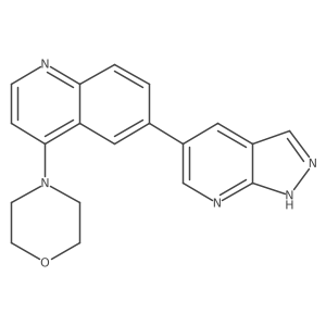 4-[6-(1H-pyrazolo[3,4-b]pyridin-5-yl)quinolin-4-yl]morpholine Structure