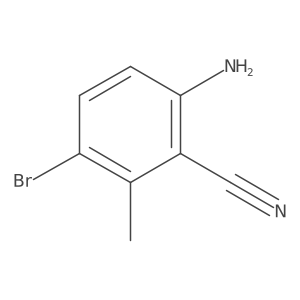 6-Amino-3-bromo-2-methylbenzonitrile结构式
