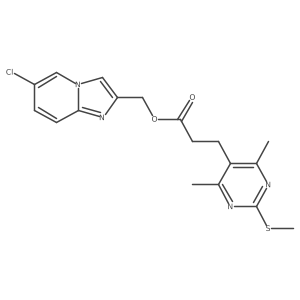 CSc1nc(C)c(CCC(=O)OCc2cn3cc(Cl)ccc3n2)c(C)n1结构式