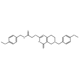 N-(4-methoxybenzyl)-2-((6-(4-methoxybenzyl)-4-oxo-3,4,5,6,7,8-hexahydropyrido[4,3-d]pyrimidin-2-yl)thio)acetamide Structure