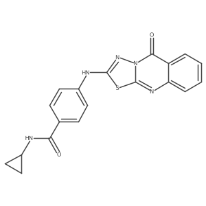 N-cyclopropyl-4-({5-oxo-5H-[1,3,4]thiadiazolo[2,3-b]quinazolin-2-yl}amino)benzamide Structure