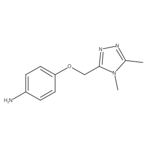 4-[(dimethyl-4H-1,2,4-triazol-3-yl)methoxy]aniline Structure