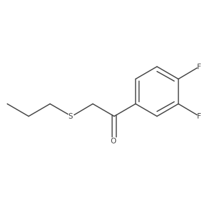 1-(3,4-Difluorophenyl)-2-(propylthio)ethan-1-one结构式