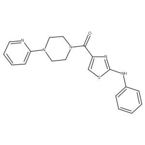 (2-(Phenylamino)thiazol-4-yl)(4-(pyridin-2-yl)piperazin-1-yl)methanone结构式