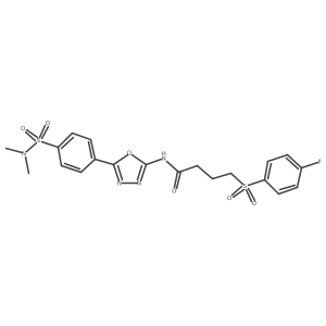 N-(5-(4-(N,N-dimethylsulfamoyl)phenyl)-1,3,4-oxadiazol-2-yl)-4-((4-fluorophenyl)sulfonyl)butanamide Structure