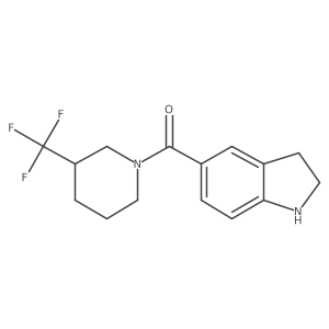 Methanone,(2,3-dihydro-1h-indol-5-yl)[3-(trifluoromethyl)-1-piperidinyl]- Structure
