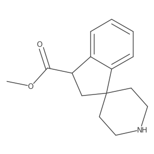 Methyl spiro[1,2-dihydroindene-3,4'-piperidine]-1-carboxylate结构式