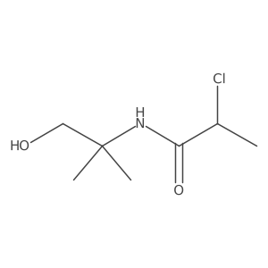 2-chloro-N-(1-hydroxy-2-methylpropan-2-yl)propanamide结构式