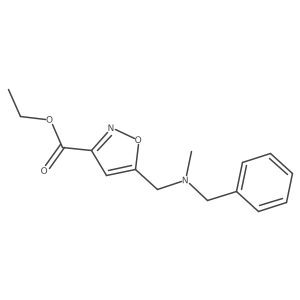 Ethyl 5-{[benzyl(methyl)amino]methyl}isoxazole-3-carboxylate结构式