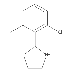 (R)-2-(2-Chloro-6-methylphenyl)pyrrolidine结构式