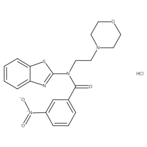 N-(benzo[d]thiazol-2-yl)-N-(2-morpholinoethyl)-3-nitrobenzamide hydrochloride结构式