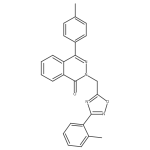 4-(p-tolyl)-2-((3-(o-tolyl)-1,2,4-oxadiazol-5-yl)methyl)phthalazin-1(2H)-one Structure