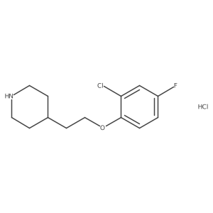 4-[2-(2-Chloro-4-fluorophenoxy)ethyl]piperidine hydrochloride结构式