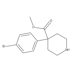 Methyl 4-(4-bromophenyl)piperidine-4-carboxylate结构式