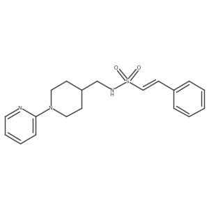 (E)-2-phenyl-N-((1-(pyridin-2-yl)piperidin-4-yl)methyl)ethenesulfonamide Structure