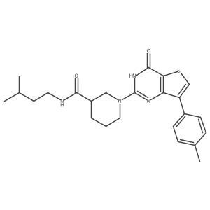 N-(3-methylbutyl)-1-[7-(4-methylphenyl)-4-oxo-3,4-dihydrothieno[3,2-d]pyrimidin-2-yl]piperidine-3-carboxamide结构式