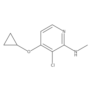 3-Chloro-4-cyclopropoxy-N-methylpyridin-2-amine Structure