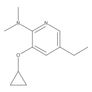 3-Cyclopropoxy-5-ethyl-N,N-dimethylpyridin-2-amine结构式
