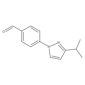 4-[3-(propan-2-yl)-1H-pyrazol-1-yl]benzaldehyde结构式
