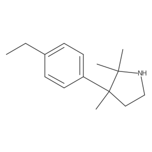Pyrrolidine, 3-(4-ethylphenyl)-2,2,3-trimethyl-结构式