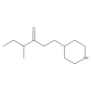 N-ethyl-N-methyl-3-(piperidin-4-yl)propanamide结构式