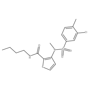 N-butyl-3-(3-chloro-N,4-dimethylphenylsulfonamido)thiophene-2-carboxamide Structure