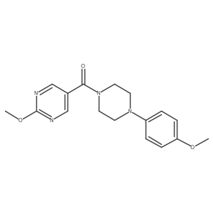 [4-(4-Methoxyphenyl)piperazino](2-methoxy-5-pyrimidinyl)methanone结构式