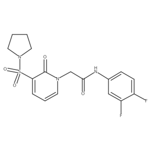 N-(3,4-difluorophenyl)-2-(2-oxo-3-(pyrrolidin-1-ylsulfonyl)pyridin-1(2H)-yl)acetamide Structure