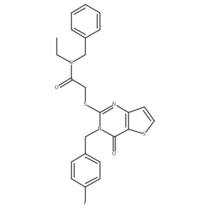N-benzyl-N-ethyl-2-{[3-(4-fluorobenzyl)-4-oxo-3,4-dihydrothieno[3,2-d]pyrimidin-2-yl]sulfanyl}acetamide Structure