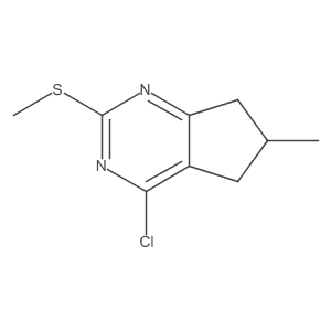 4-chloro-6-methyl-2-(methylthio)-6,7-dihydro-5H-cyclopenta[d]pyrimidine结构式