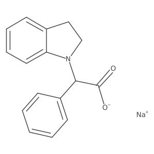 sodium 2-(2,3-dihydro-1H-indol-1-yl)-2-phenylacetate Structure
