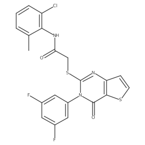N-(2-chloro-6-methylphenyl)-2-{[3-(3,5-difluorophenyl)-4-oxo-3,4-dihydrothieno[3,2-d]pyrimidin-2-yl]sulfanyl}acetamide Structure