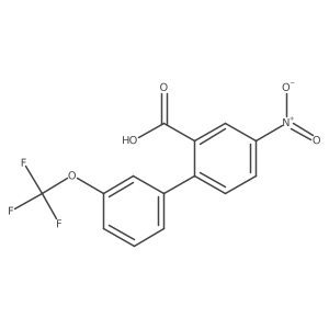4-Nitro-3'-(trifluoromethoxy)biphenyl-2-carboxylic acid结构式