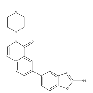 6-(2-Amino-5-benzoxazolyl)-3-(4-methyl-1-piperazinyl)-4(3H)-quinazolinone Structure