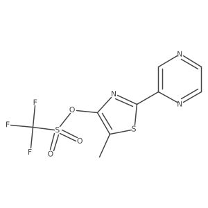 5-Methyl-2-(pyrazin-2-yl)thiazol-4-yl trifluoromethanesulfonate结构式