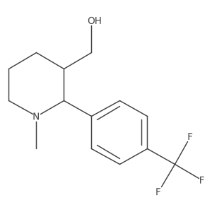 {1-Methyl-2-[4-(trifluoromethyl)phenyl]piperidin-3-yl}methanol Structure