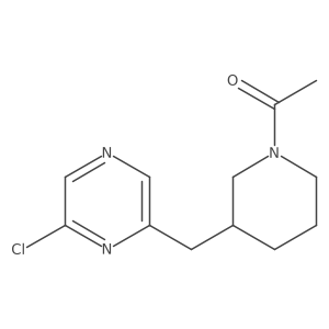 1-(3-((6-Chloropyrazin-2-yl)methyl)piperidin-1-yl)ethanone结构式