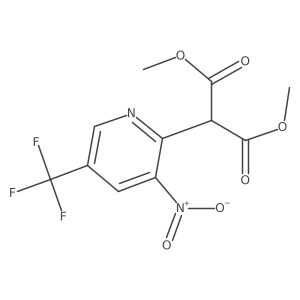 Dimethyl 2-(3-nitro-5-(trifluoromethyl)pyridin-2-yl)malonate Structure