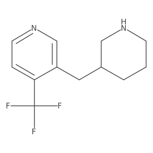 3-[(Piperidin-3-yl)methyl]-4-(trifluoromethyl)pyridine Structure