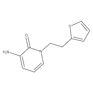 3-Amino-1-[2-(thiophen-2-yl)ethyl]-1,2-dihydropyridin-2-one结构式