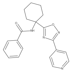 N-{1-[3-(pyridin-4-yl)-1,2,4-oxadiazol-5-yl]cyclohexyl}benzamide结构式