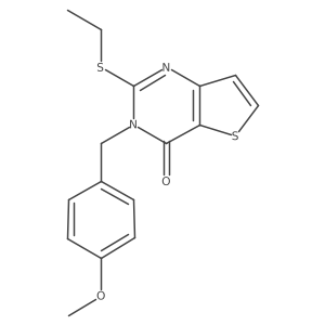 2-(ethylsulfanyl)-3-(4-methoxybenzyl)thieno[3,2-d]pyrimidin-4(3H)-one结构式