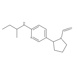 2-(6-(sec-Butylamino)pyridin-3-yl)pyrrolidine-1-carbaldehyde结构式